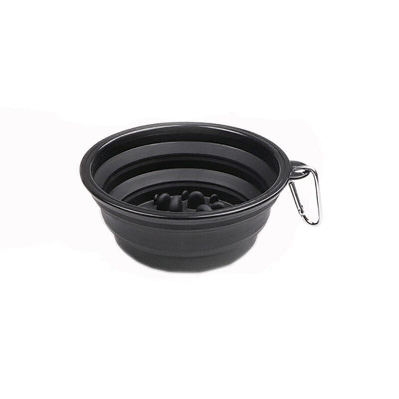 The Howling Hounds 0 Black Collapsible Slow Feeder Bowl