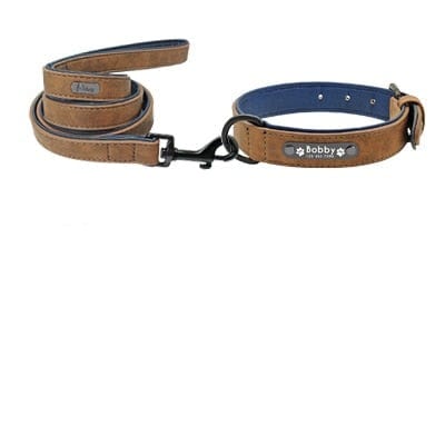 The Howling Hounds 0 Cofffee Set / Small Customisable Collar And Leash Set