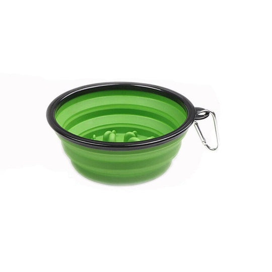 The Howling Hounds 0 Green Collapsible Slow Feeder Bowl